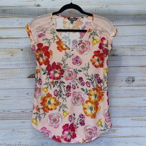 Express Light Pink Blouse with Flowers